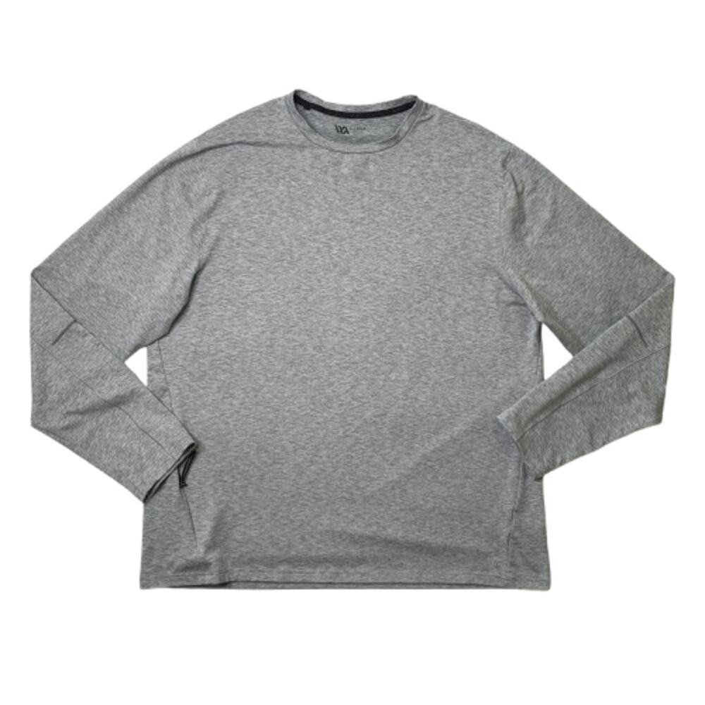 VRST Shirt Mens XL Gray Heathered Long Sleeve Crew Pullover Performance Running